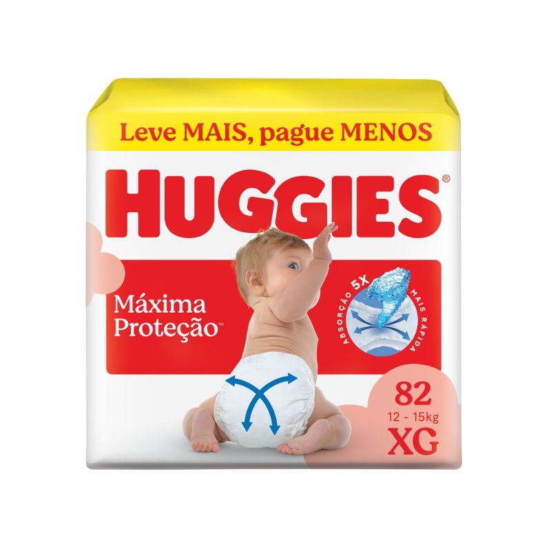 Fralda Huggies Máxima Proteção XG 82 Unidades — Huggies